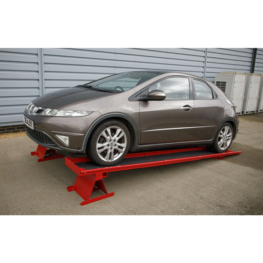 PAIR Car Lifting Ramp - 3 Tonne Capacity - 430mm Max Height - Vehicle Servicing Loops
