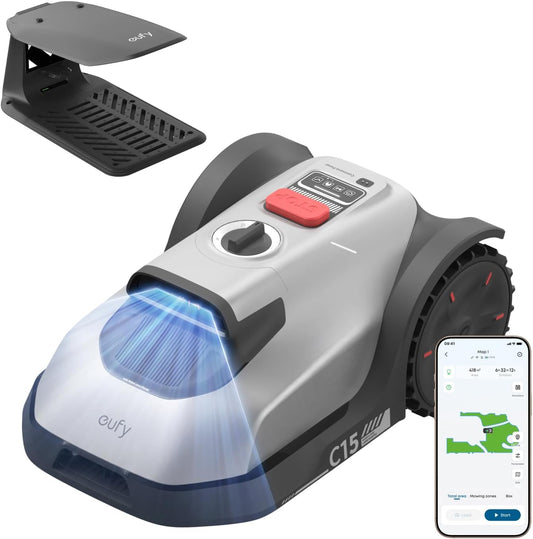 eufy C15 Wire-Free Robot Lawn Mower (500 m², No RTK, AI Vision, with Garage)