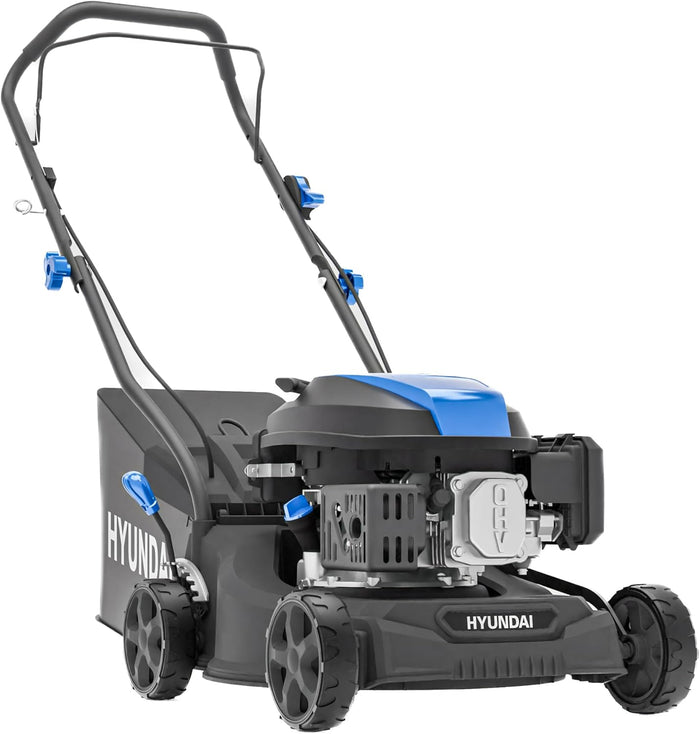 Hyundai 16" / 40cm Petrol Lawn Mower — 139cc 4-Stroke, Hand Push, 40 L Bag