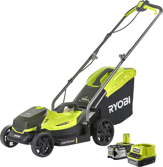 Ryobi RLM18X33B40 ONE+ 18V Cordless Lawn Mower — 33 cm, 4.0Ah Battery & Charger