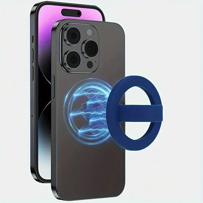 Magnetic Phone Ring Holder – 360° Rotating Grip & Stand for Smartphones