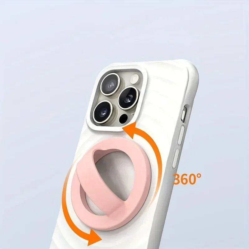 Magnetic Phone Ring Holder – 360° Rotating Grip & Stand for Smartphones