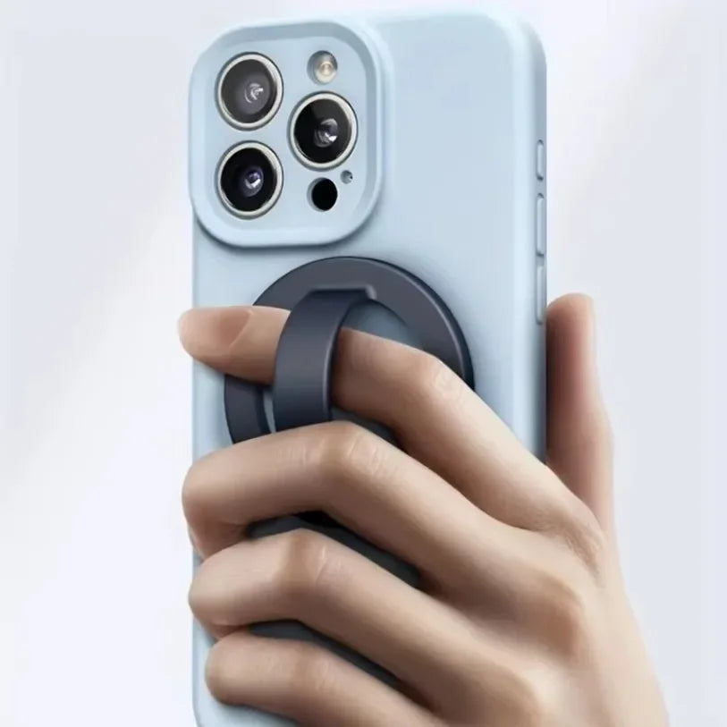 Magnetic Phone Ring Holder – 360° Rotating Grip & Stand for Smartphones