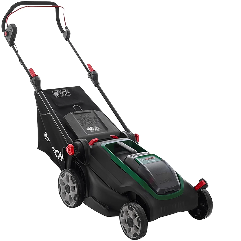 Bosch ROTAK 18V-2-43 Cordless Lawn Mower — 43 cm, 2× 18V Batteries & Charger