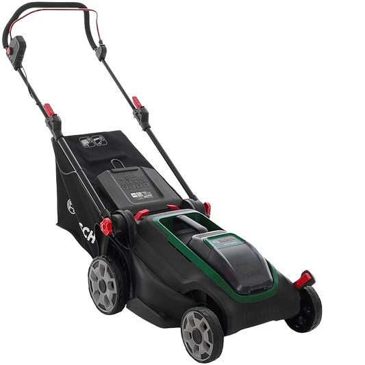 Bosch ROTAK 18V-2-43 Cordless Lawn Mower — 43 cm, 2× 18V Batteries & Charger