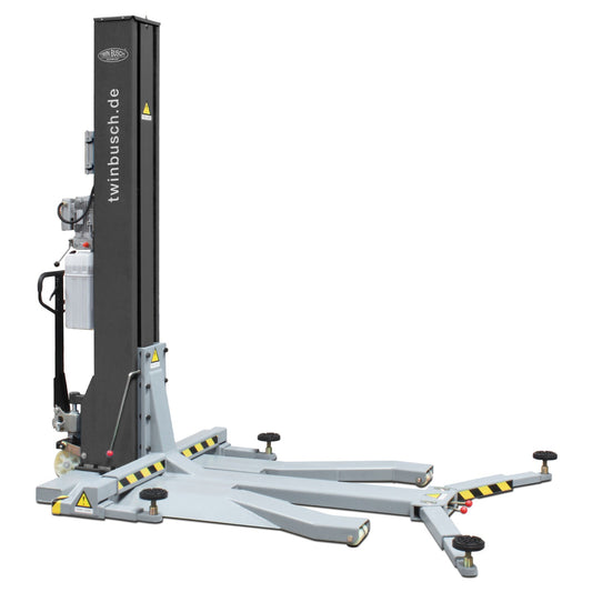 Single Post Portable Car Lift TW125M-G Twin Busch — 2,500 kg / 2.5 Ton — Grey
